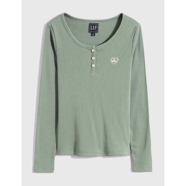 GAP(ギャップ)のJAC リブ ヘンリーネック GAPロゴ 長袖Tシャツ メンズのトップス(Tシャツ/カットソー(七分/長袖))の商品写真