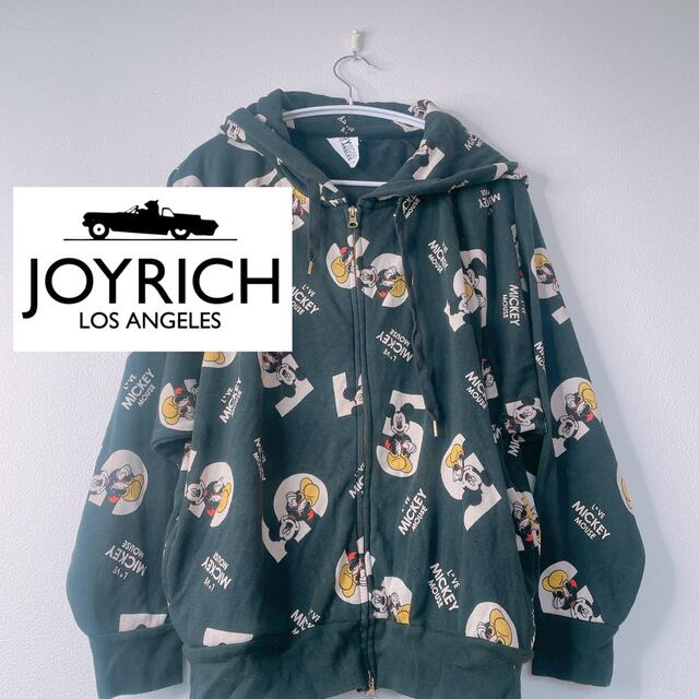 JOYRICH(ジョイリッチ)のM ジョイリッチ　ディズニーコラボミッキードルマンパーカー　黒　長袖ポケット付き レディースのトップス(トレーナー/スウェット)の商品写真