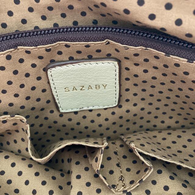 SAZABY(サザビー)のSAZABY 本革トート/ワンショルダーバッグゴールド系に茶色良品 レディースのバッグ(トートバッグ)の商品写真