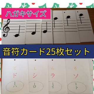 ◎NEW◎ドレミ音符カード25枚　ハガキサイズ(その他)