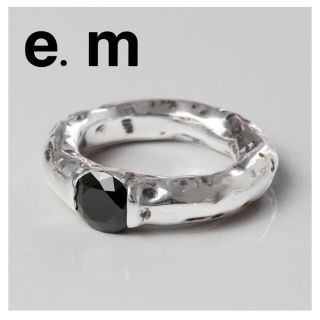 イーエム(e.m.)のe.m  ピンキーリング　ブラックキュービックジルコニア　(リング(指輪))