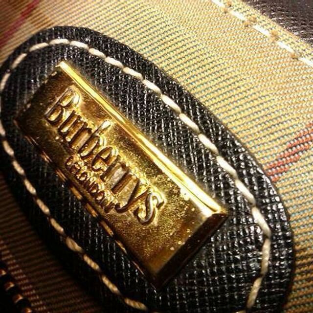BURBERRY - Burberry's(バーバリーズ) ブラック レザー 大判セカンド