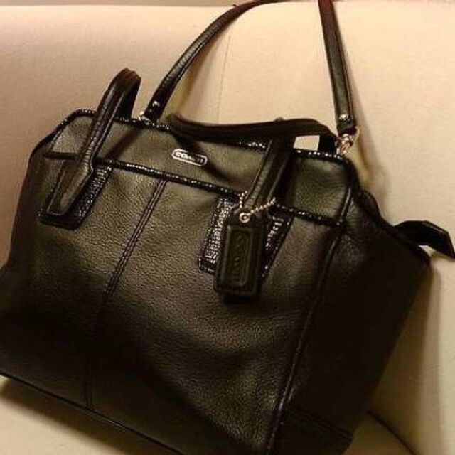 Coach(コーチ)黒 レザー 2WAYショルダーバッグ - www.husnususlu.com
