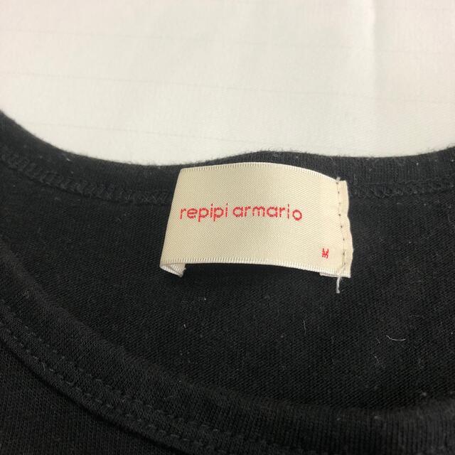 repipi armario(レピピアルマリオ)のREPIPI ARMARIO 黒の長袖カットソー  M キッズ/ベビー/マタニティのキッズ服女の子用(90cm~)(Tシャツ/カットソー)の商品写真