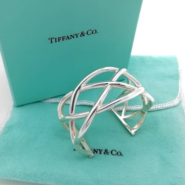 Tiffany & Co. - 極希少 美品 ティファニー メッシュ 編み込み バングル SV925 AA57