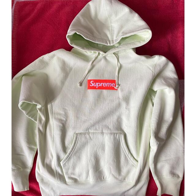 Supreme Box Logo Hooded Sweatshirt Lime