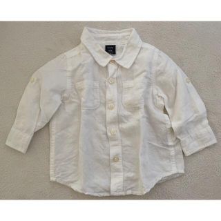 ベビーギャップ(babyGAP)の【☆ YMK ☆様専用】Baby GAP シャツ(ホワイト) 12-18m(シャツ/カットソー)