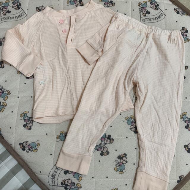 MUJI (無印良品)(ムジルシリョウヒン)のパジャマ 女の子 無印良品 80-90 キッズ/ベビー/マタニティのベビー服(~85cm)(パジャマ)の商品写真