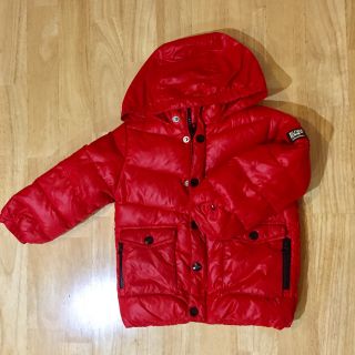 トミーヒルフィガー(TOMMY HILFIGER)のトミー ダウンジャンバー キッズ 赤 90(ジャケット/上着)