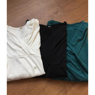 ベルメゾン(ベルメゾン)のカシュクールTシャツ ３枚セット(Tシャツ(長袖/七分))