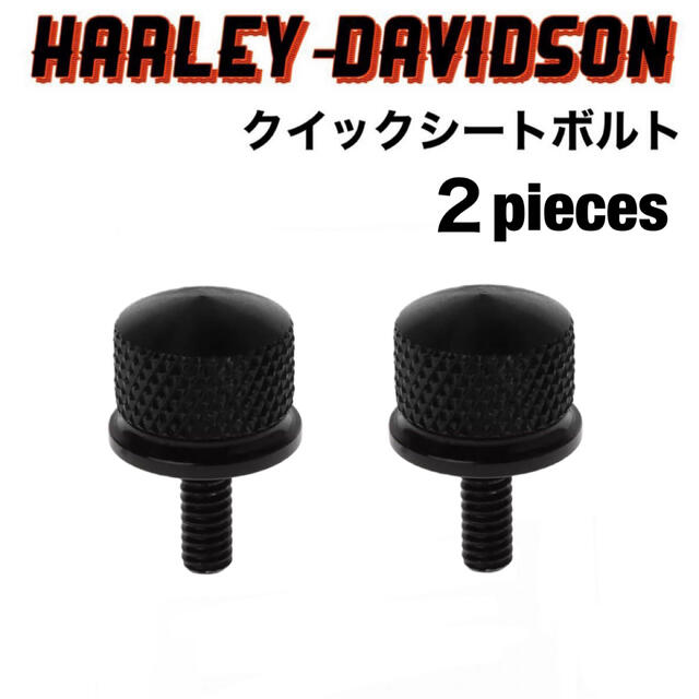Harley Davidson(ハーレーダビッドソン)のクイック　シートボルト　二個セット　ハーレー　ハーレーダビッドソン　ブラック 自動車/バイクのバイク(パーツ)の商品写真