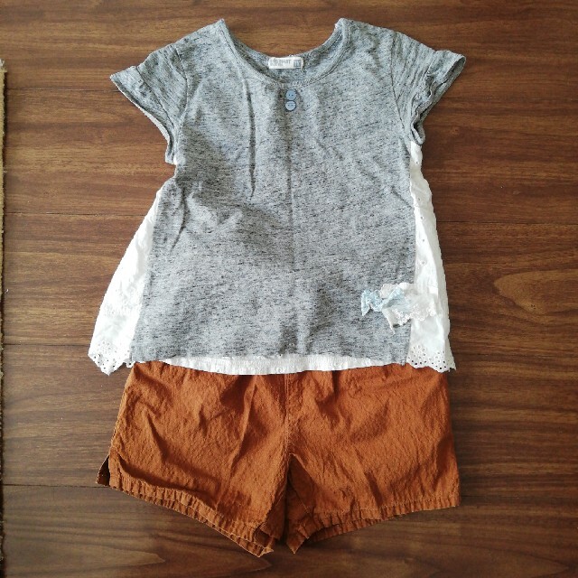 RAG MART(ラグマート)のラグマート　110　レース切り替えシャツ キッズ/ベビー/マタニティのキッズ服女の子用(90cm~)(Tシャツ/カットソー)の商品写真