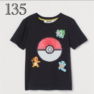 エイチアンドエム(H&M)の新品　ポケモン　スパンコール　Tシャツ 135/140(Tシャツ/カットソー)