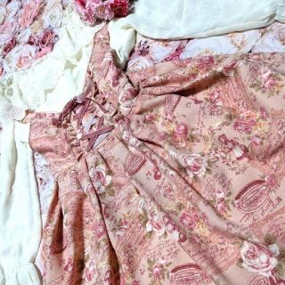 ィアマンテ LIZ リズリサ❤ピンク❤花柄❤文字入り❤ジャンスカ