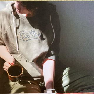 ハグオーワー(Hug O War)の【最終お値下】ビンテージ加工パーカー　妄想カフェシリーズ　coffee(パーカー)