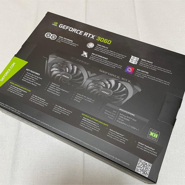 【新品未使用】GeForce RTX 3060 VENTUS 2X 12G OC スマホ/家電/カメラのPC/タブレット(PCパーツ)の商品写真