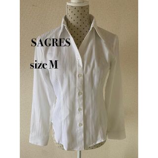 【SAGRES】シャツ　オフィス着　ストライプシャツ　Mサイズ(その他)