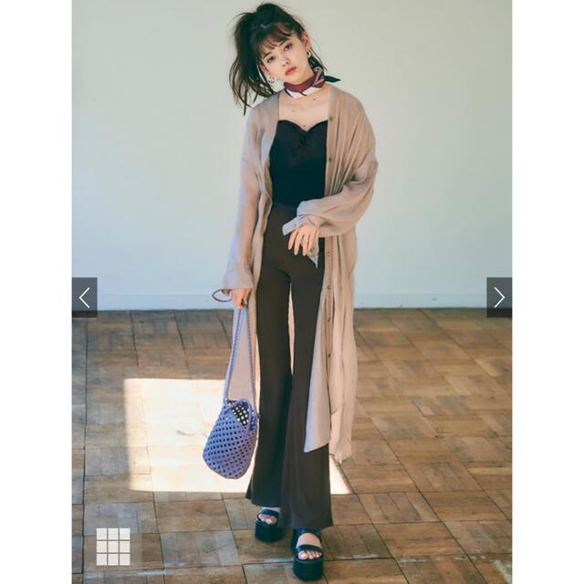 GRL(グレイル)の新品未使用【GRL】今田美桜 ロングシアーシャツワンピース[k8499u] レディースのトップス(シャツ/ブラウス(長袖/七分))の商品写真