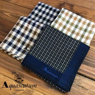 アクアスキュータム(AQUA SCUTUM)のつむりん様専用　Aquascutum アクアスキュータム 新品 国産 ハンカチ (ハンカチ/ポケットチーフ)