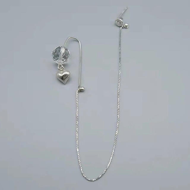 PI028 silver pierce ＆ ear cuff レディースのアクセサリー(イヤーカフ)の商品写真