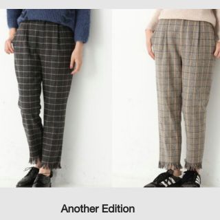 アナザーエディション(ANOTHER EDITION)のAnother Edition
ウールチェックフリンジパンツ(クロップドパンツ)