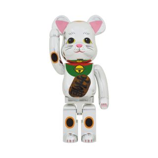 ベアブリック(BE@RBRICK)のBE@RBRICK 招き猫 銀メッキ 発光 1000％(その他)