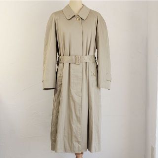 バーバリー(BURBERRY)のバーバリーズ ☆ コットン ワッシャー加工 ロングコート 9A3 ライトカーキ(ロングコート)