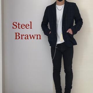 【Steel Brawnスティールブラウンタータンチェックテーラードジャケット】(テーラードジャケット)
