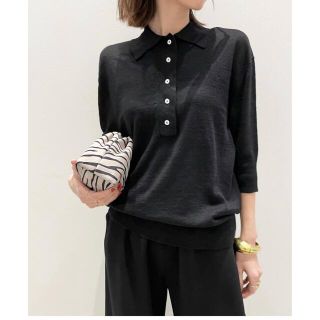 アパルトモンドゥーズィエムクラス(L'Appartement DEUXIEME CLASSE)の【HAVEL studio/ハーヴェル スタジオ】LINEN POLO KNIT(ニット/セーター)