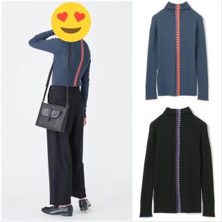 ポールスミス(Paul Smith)の【ブルーのみ】　ジャカードストライプ タートルネック(ニット/セーター)