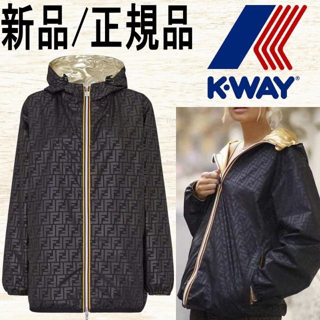 ●新品/正規品● FENDI x K-Way FFプリント フード ジャケット