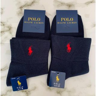 ポロラルフローレン(POLO RALPH LAUREN)のラルフローレン レディースソックス 2足 ネイビー(ソックス)