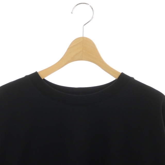 LOUNIE(ルーニィ)のルーニィ 布帛ドッキングロングスリーブTシャツ カットソー 長袖 F 黒 レディースのトップス(Tシャツ(長袖/七分))の商品写真