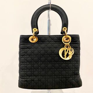 ディオール(Dior)のDior レディディオール カナージュ 黒(ハンドバッグ)