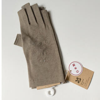 手袋 春夏用 紫外線対策 ナショナルトラスト カーキベージュ 日本製手袋(手袋)