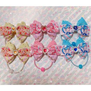 デリシャスパーティプリキュア☆ヘアゴム 6個セット＊ハンドメイド　(ファッション雑貨)