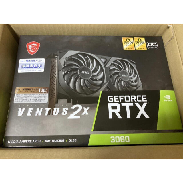【新品】GeForce RTX 3060 VENTUS 2X 12G OC  スマホ/家電/カメラのPC/タブレット(PCパーツ)の商品写真