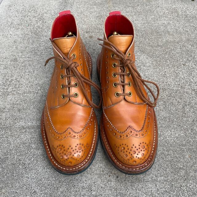 Tricker's 5ホールブーツ UK7.5 ダイナイトソール エーコンメンズ