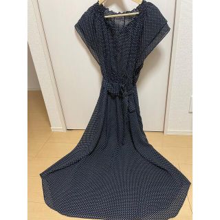 バビロン(BABYLONE)のドット柄美シルエットフレア👗ワンピース(ロングワンピース/マキシワンピース)