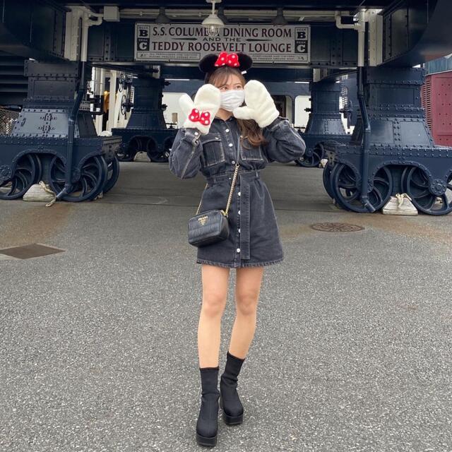 jouetie デニムワンピ フロントボタンミニワンピース