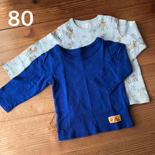 ユニクロ(UNIQLO)の長袖Ｔシャツ　80サイズ　2枚(Ｔシャツ)