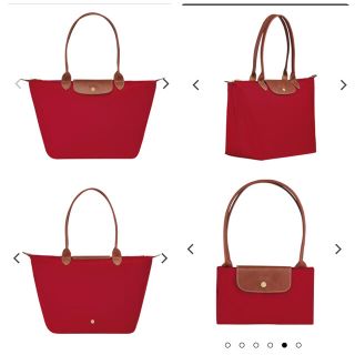 ロンシャン(LONGCHAMP)のル　プリアージュオリジナル　ショルダーバッグL-レッド(ショルダーバッグ)