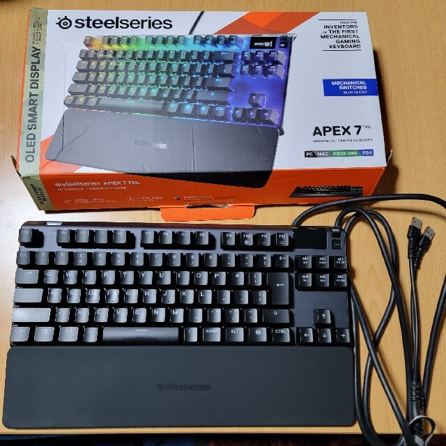 steelseries APEX7 TKL 青軸 キーボード JP64756