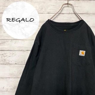 カーハート(carhartt)の【人気アイテム】90s carharttカーハート☆ワンポイントブラックロンT(Tシャツ/カットソー(七分/長袖))