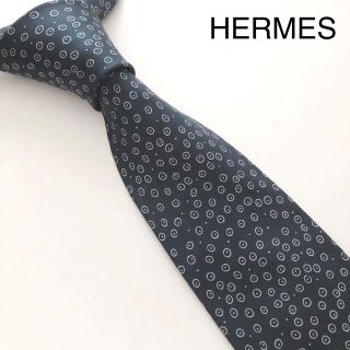 エルメス(Hermes)のHERMES エルメス 美品 ネクタイ ビジネス フランス バブル 水玉 高級(ネクタイ)