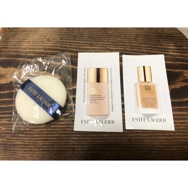 Estee Lauder(エスティローダー)の【新品・未使用】エスティーローダー・パフ&サンプル2個 コスメ/美容のベースメイク/化粧品(ファンデーション)の商品写真