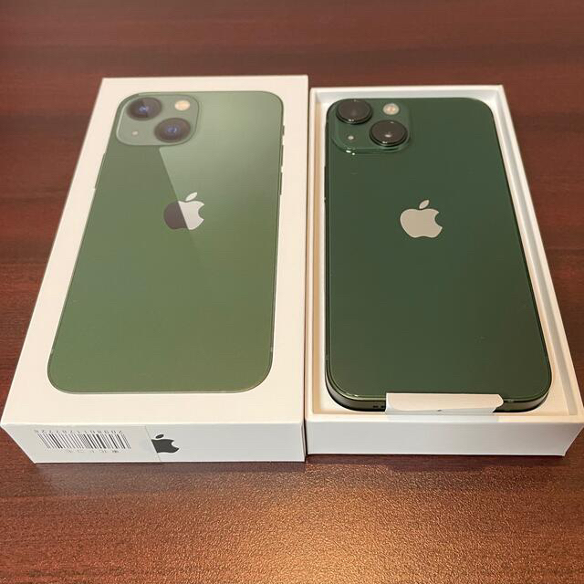 組み合わせ自由自在 【美品】iPhone 13 mini グリーン 128 GB SIM