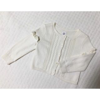 ベビーギャップ(babyGAP)のbaby GAP  ニット  カーディガン  フリル  ボレロ  90(カーディガン)