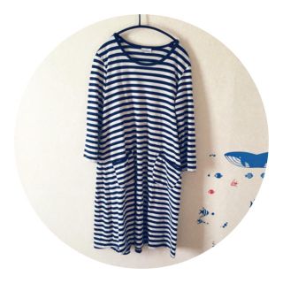 マリメッコ(marimekko)のmarimekko＊7部ワンピース(ひざ丈ワンピース)