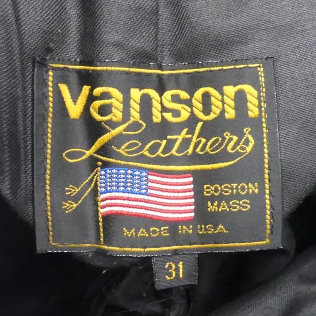 VANSON(バンソン)のUSA製 レザーパンツ バイク 本革 バンソン メンズ 茶 W31 VANSON 自動車/バイクのバイク(装備/装具)の商品写真